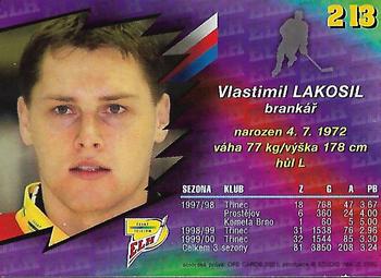 2000-01 Czech OFS #213 Vlastimil Lakosil Back