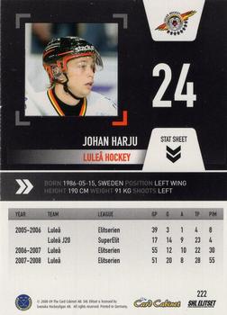 2008-09 SHL Elitset #222 Johan Harju Back
