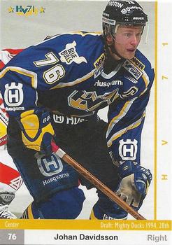 2002-03 Swedish SHL Elitset #187 Johan Davidsson Front