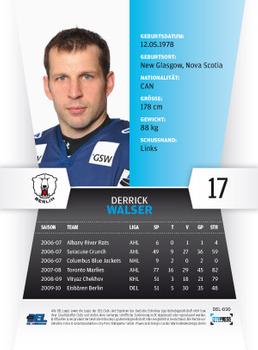 2010-11 Playercards (DEL) #DEL-030 Derrick Walser Back