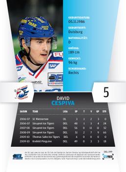 2010-11 Playercards (DEL) #DEL-199 David Cespiva Back