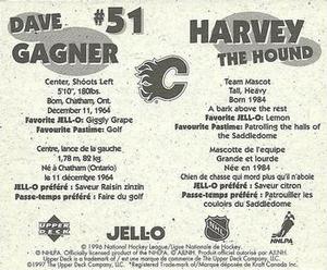 1996-97 Upper Deck Kraft - Jell-O Mascots #NNO Dave Gagner / Harvey The Hound  Back