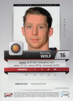 2011-12 Playercards (DEL) #DEL-261 Michael Wolf Back