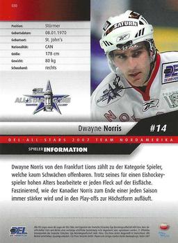 2007-08 Playercards (DEL) #030 Dwayne Norris Back