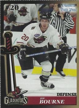 2003-04 Gwinnett Daily Post Gwinnett Gladiators (ECHL) #13 Joe Bourne Front