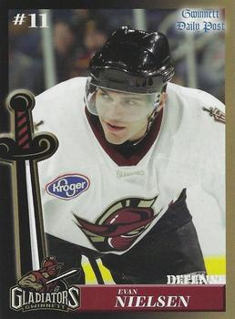 2003-04 Gwinnett Daily Post Gwinnett Gladiators (ECHL) #16 Evan Nielsen Front