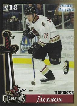 2003-04 Gwinnett Daily Post Gwinnett Gladiators (ECHL) #17 Jim Jackson Front