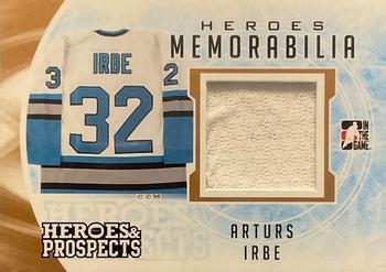 2016-17 Leaf In The Game Heroes and Prospects  - Hero Memorabilia #HM-04 Arturs Irbe Front