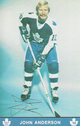 1979-80 Toronto Maple Leafs Postcards #NNO John Anderson Front