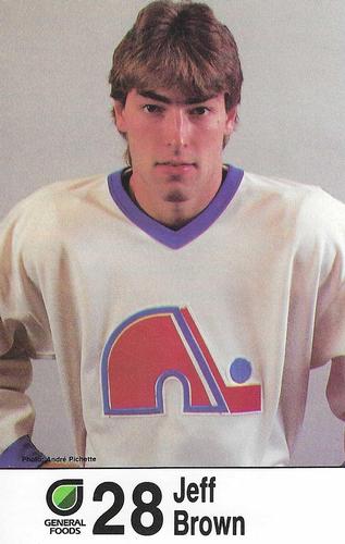 1985-86 General Foods Quebec Nordiques #NNO Jeff Brown Front