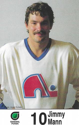 1985-86 General Foods Quebec Nordiques #NNO Jimmy Mann Front