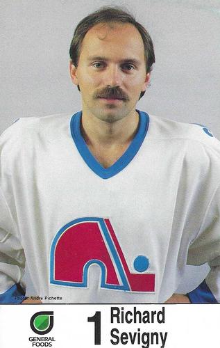 1985-86 General Foods Quebec Nordiques #NNO Richard Sevigny Front