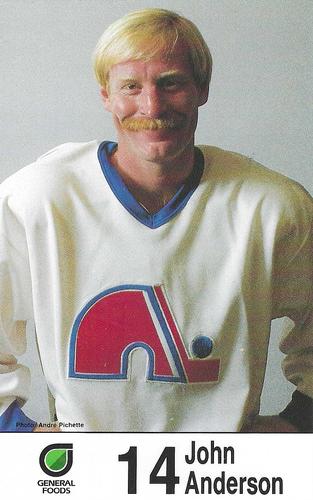 1985-86 General Foods Quebec Nordiques #NNO John Anderson Front