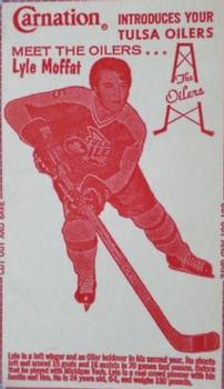 1972-73 Carnation Tulsa Oilers (CHL) Milk Panels #NNO Lyle Moffat Front