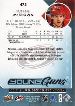 2017-18 Upper Deck #475 Roland McKeown Back