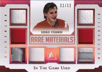 2017 Leaf In The Game Used - Rare Materials #RM-28 Sergei Fedorov Front