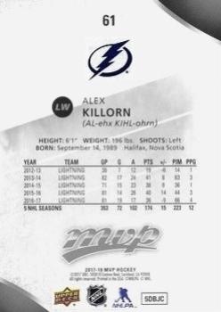 2017-18 Upper Deck MVP - Silver Script #61 Alex Killorn Back