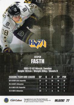 2011-12 SHL Elitset #77 Jesper Fast Back