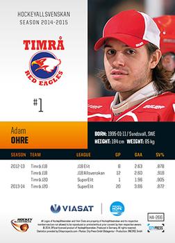 2014-15 HockeyAllsvenskan #HA-266 Adam Ohre Back