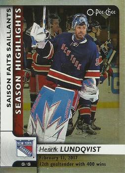 2017-18 O-Pee-Chee - Rainbow Foil #559 Henrik Lundqvist Front