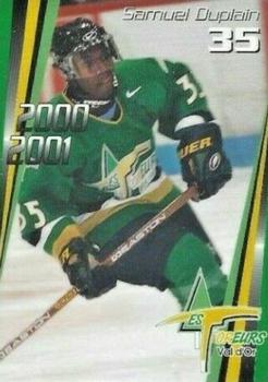 2000-01 Cartes, Timbres et Monnaies Sainte-Foy Val D'Or Foreurs (QMJHL) #15 Samuel Duplain Front