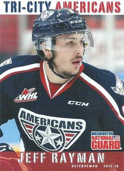 2015-16 Grandstand Tri-City Americans (WHL) #NNO Jeff Rayman Front