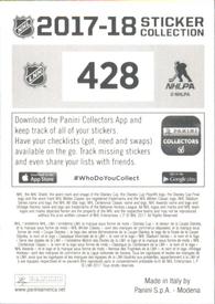 2017-18 Panini Stickers #428 David Perron Back