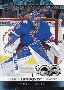 2017-18 Upper Deck - Centennial Standouts #CS-23 Henrik Lundqvist Front