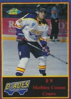 1997-98 Saskatoon Blades (WHL) #NNO Mathieu Cusson Front