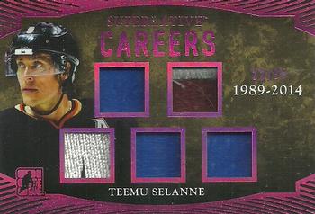 2017 Leaf In The Game Superlative - Superlative Careers - Magenta Spectrum Foil #C-24 Teemu Selanne Front