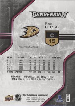 2016-17 Upper Deck Compendium - Red #1 Ryan Getzlaf Back