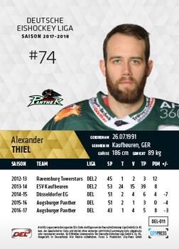 2017-18 Playercards (DEL) #DEL-011 Alexander Thiel Back