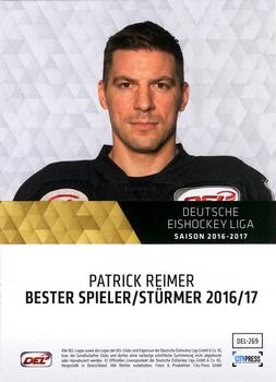 2017-18 Playercards (DEL) #DEL-269 Patrick Reimer Back