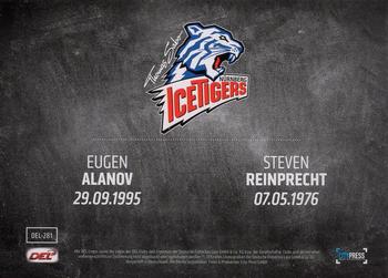 2017-18 Playercards (DEL) #DEL-281 Eugen Alanov / Steven Reinprecht Back