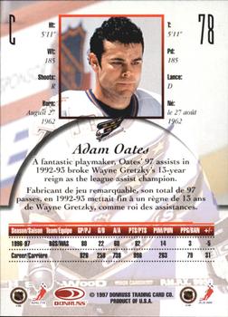1997-98 Donruss Canadian Ice - Dominion Series Unnumbered #78 Adam Oates Back