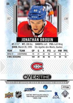 2017-18 Upper Deck Overtime #84 Jonathan Drouin Back