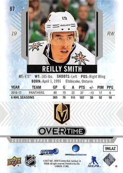 2017-18 Upper Deck Overtime #87 Reilly Smith Back