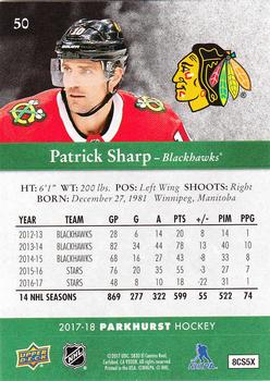 2017-18 Parkhurst #50 Patrick Sharp Back