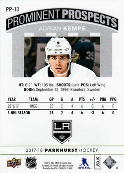 2017-18 Parkhurst - Prominent Prospects #PP-13 Adrian Kempe Back