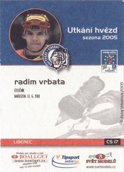 2005-06 Czech OFS - All-Star Game #17 Radim Vrbata Back