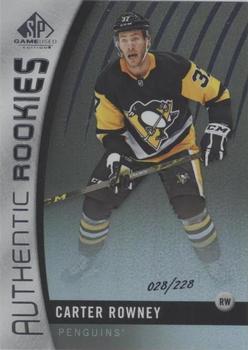 2017-18 SP Game Used - Authentic Rookies Rainbow #174 Carter Rowney Front