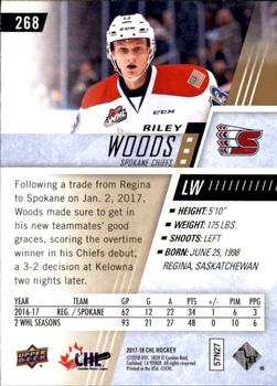 2017-18 Upper Deck CHL #268 Riley Woods Back