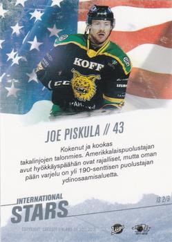 2017-18 Cardset Finland - International Stars #IS2 Joe Piskula Back