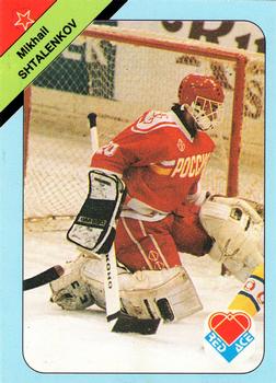 1992 Red Ace Russian Hockey Stars #19 Mikhail Shtalenkov Front