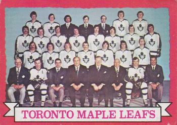 1973-74 O-Pee-Chee - Light Backs #106 Maple Leafs Team Front