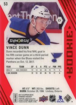 2017-18 Upper Deck Synergy - Red #53 Vince Dunn Back