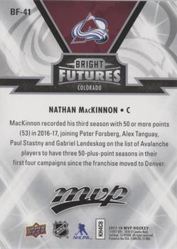 2017-18 Upper Deck MVP - Bright Futures #BF-41 Nathan MacKinnon Back