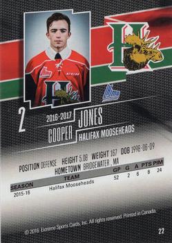 2016-17 Halifax Mooseheads (QMJHL) #22 Cooper Jones Back