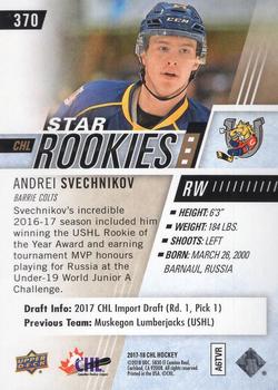 2017-18 Upper Deck CHL - UD Exclusives #370 Andrei Svechnikov Back