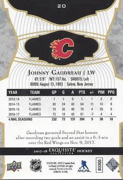 2017-18 Upper Deck Ice - Exquisite Collection - Base #20 Johnny Gaudreau Back